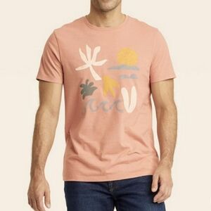 Goodfellow and Co™ Ocean Themed Graphic Short Sleeve Pocket T-shirt in Beige M
